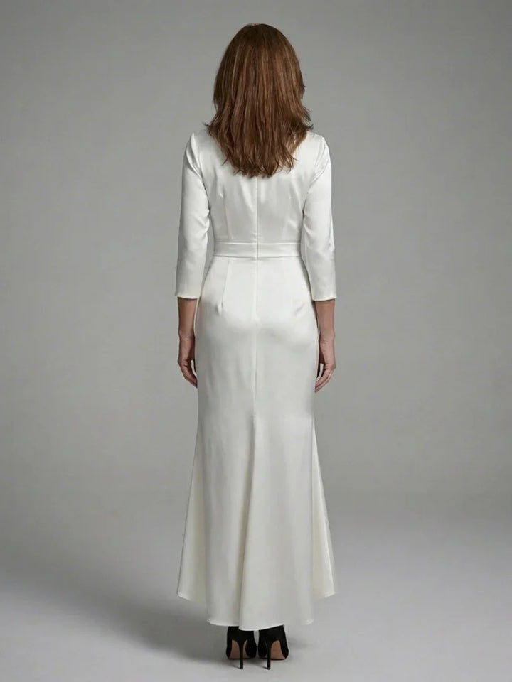 Celestine | Long Sleeve Wrap High Low Midi Dress