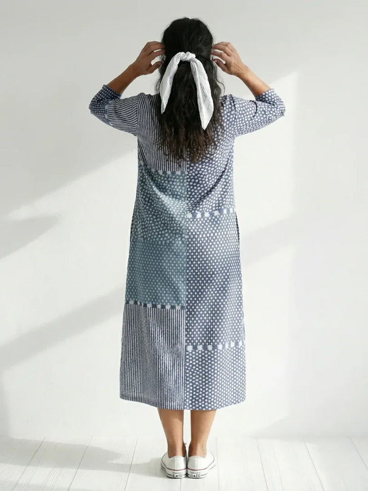 Nolan | Fit Patchwork Midi Dress