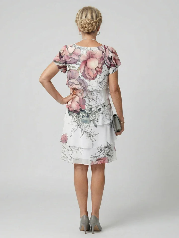 Kualani | Clean Floral Knee Length Dress