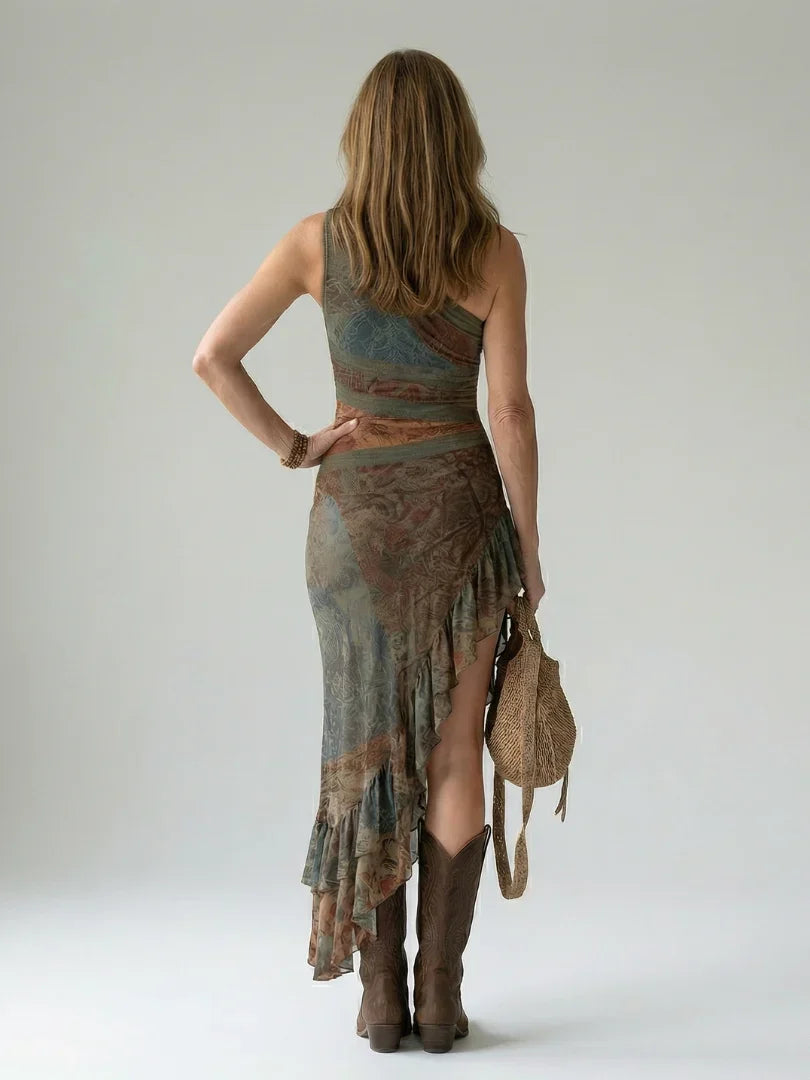 Zalia | Quiet Drape MIdi Dress