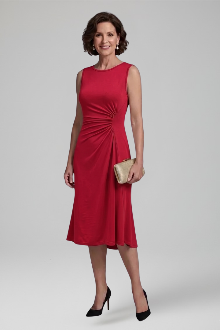 Cosima | Sleeveless Wrap Detail Midi Dress